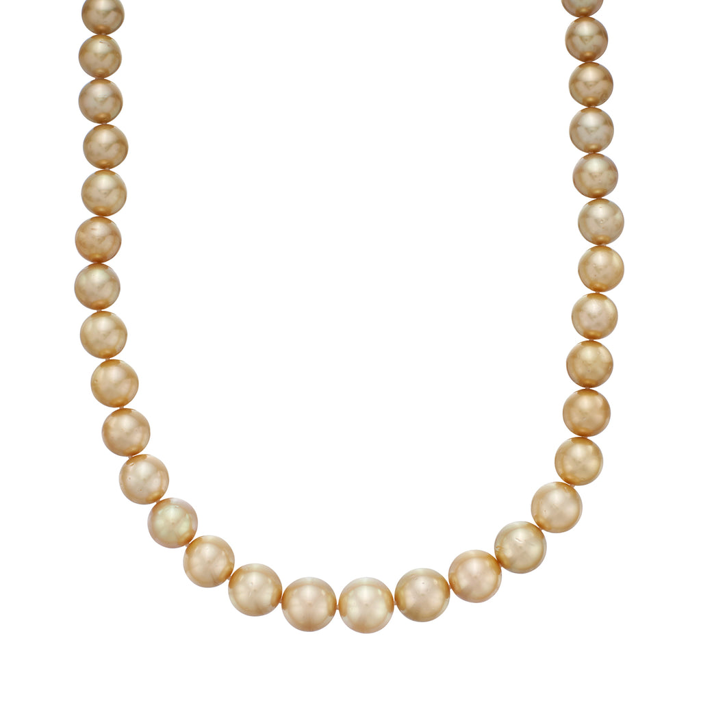 Golden South Sea Cultured Pearl & 14k Gold Necklace