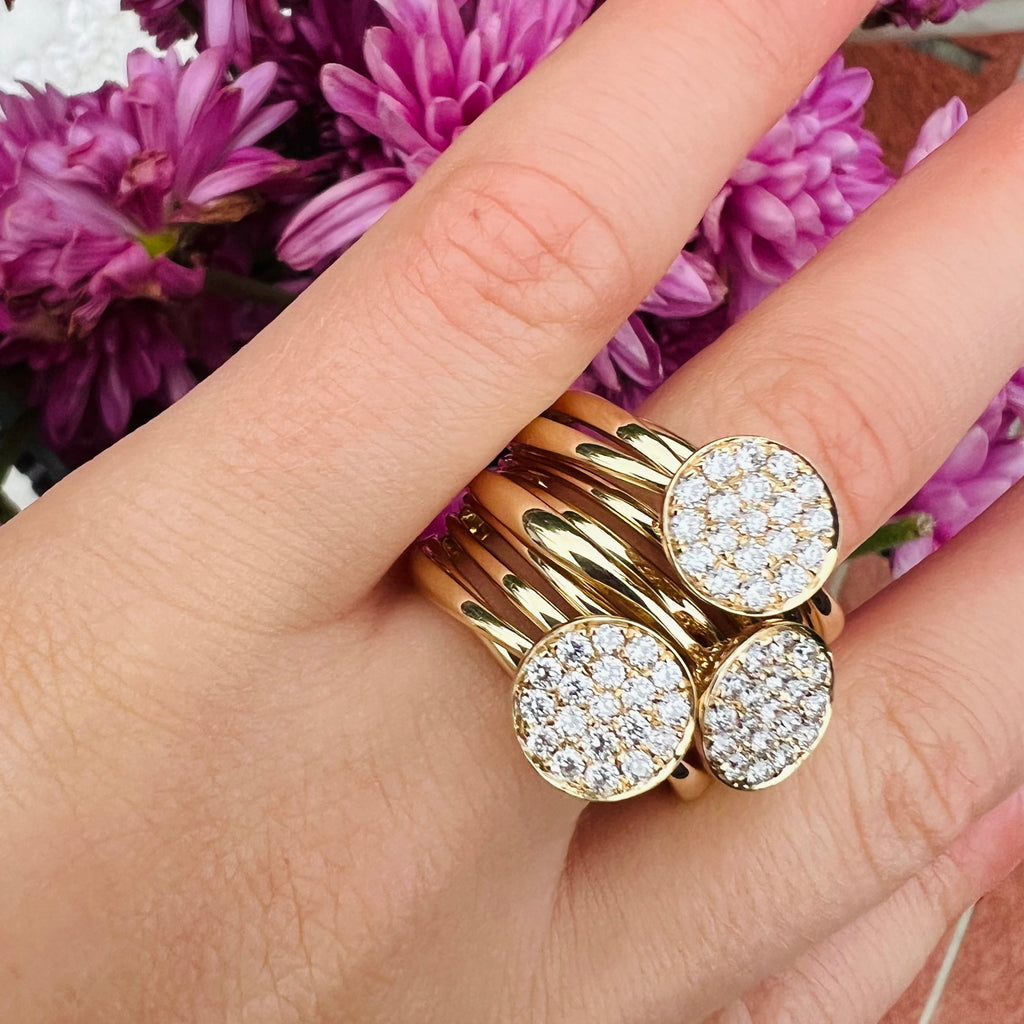 14k Yellow Gold and Diamond Ring