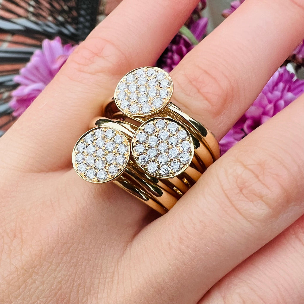 14k Yellow Gold and Diamond Ring