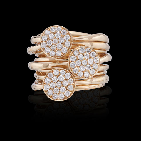 14k Yellow Gold and Diamond Ring