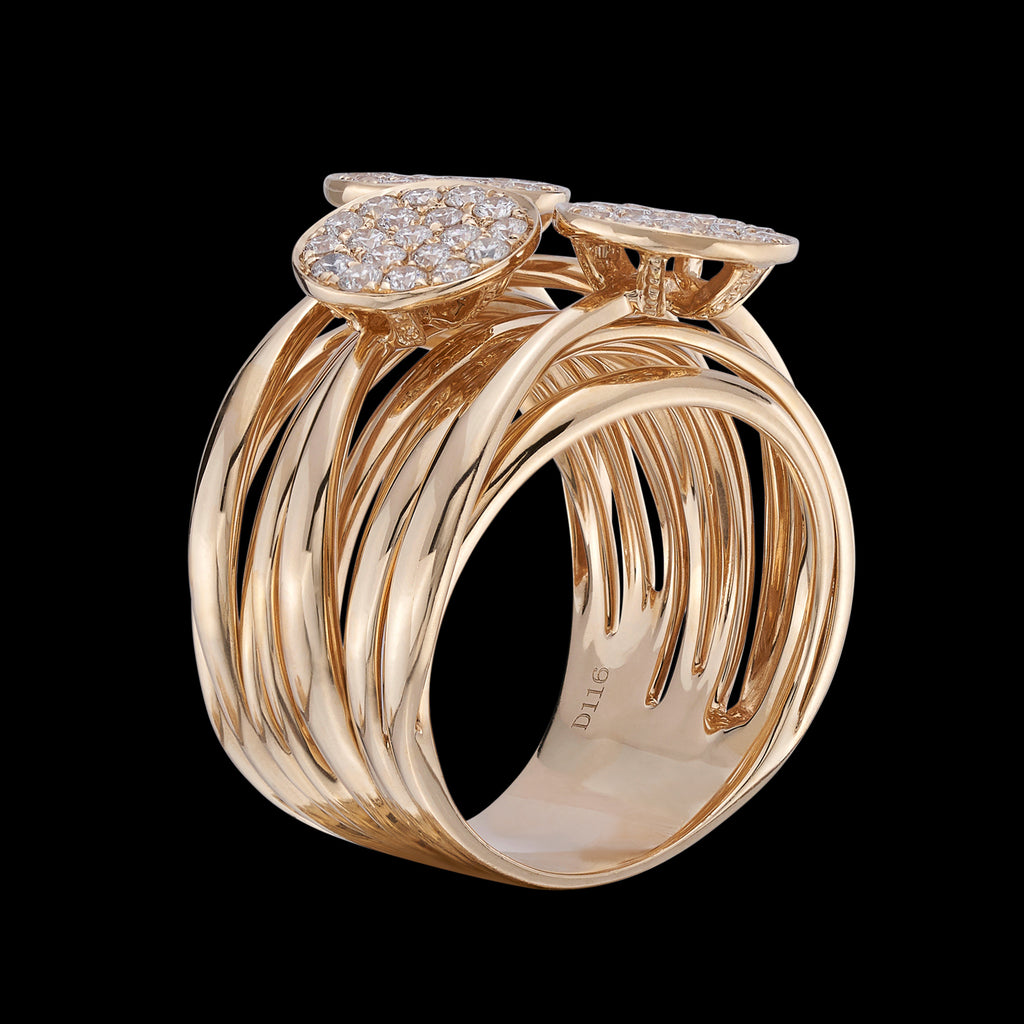14k Yellow Gold and Diamond Ring
