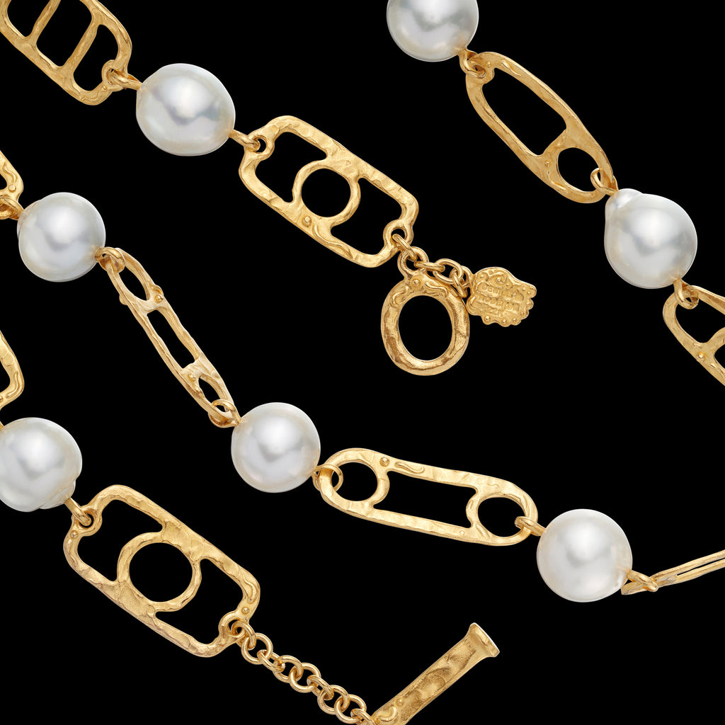 Denise Robergé 22k Gold and South Sea Cultured Pearl Necklace