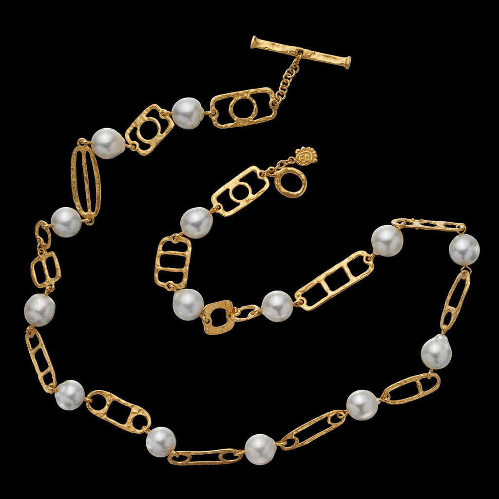 Denise Robergé 22k Gold and South Sea Cultured Pearl Necklace