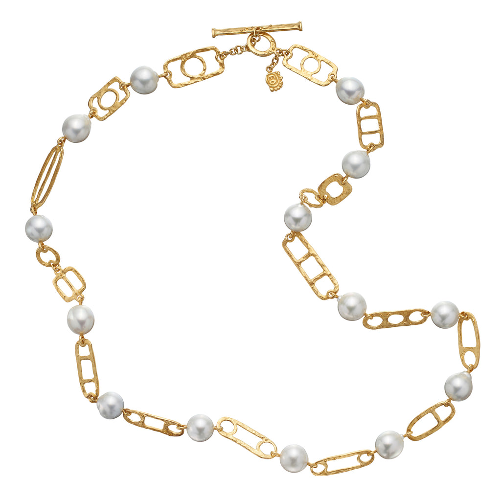 Denise Robergé 22k Gold and South Sea Cultured Pearl Necklace