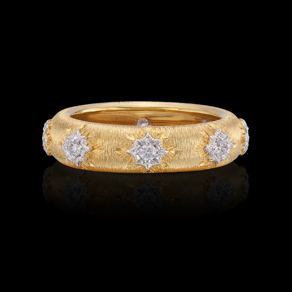 18k Two Tone Gold and Diamond Ring