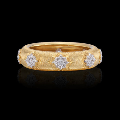 18k Two Tone Gold and Diamond Ring