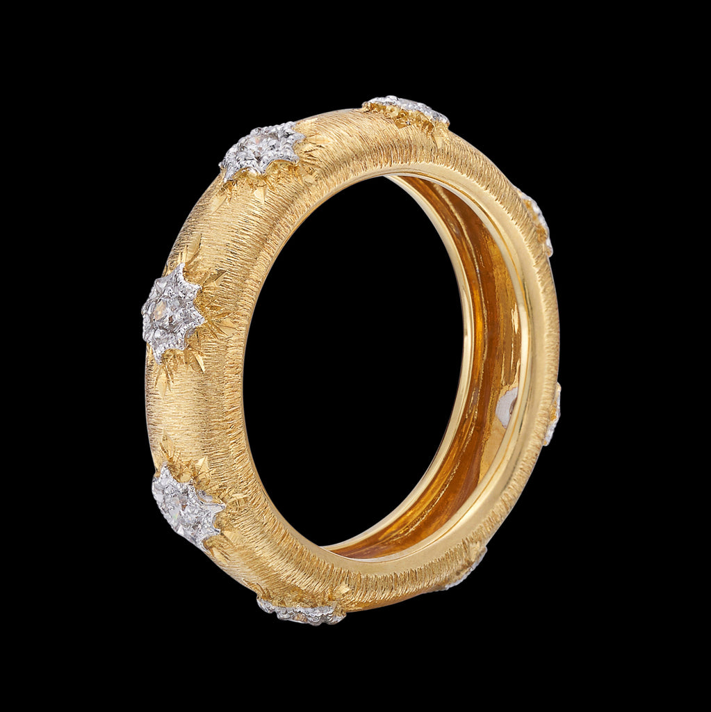18k Two Tone Gold and Diamond Ring