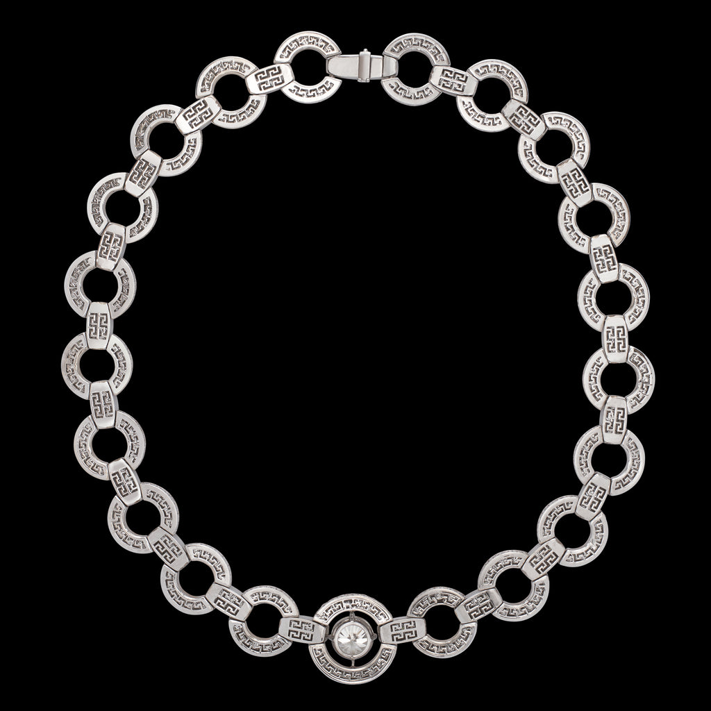 Striking 18k White Gold & Diamond Necklace