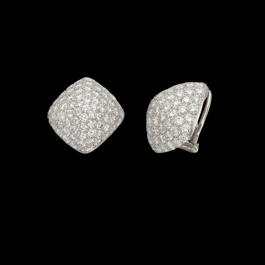 Dazzling Diamond Ear Clips by Oscar Heyman