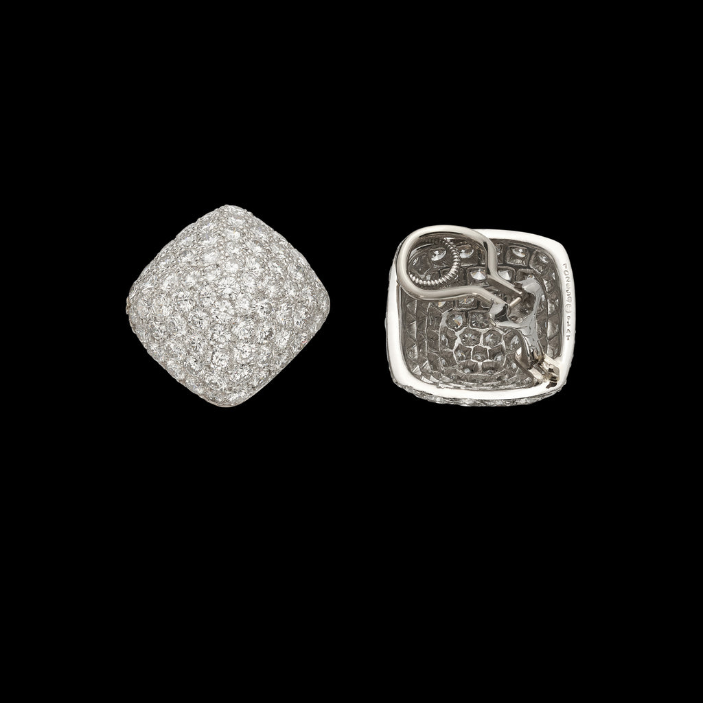 Dazzling Diamond Ear Clips by Oscar Heyman