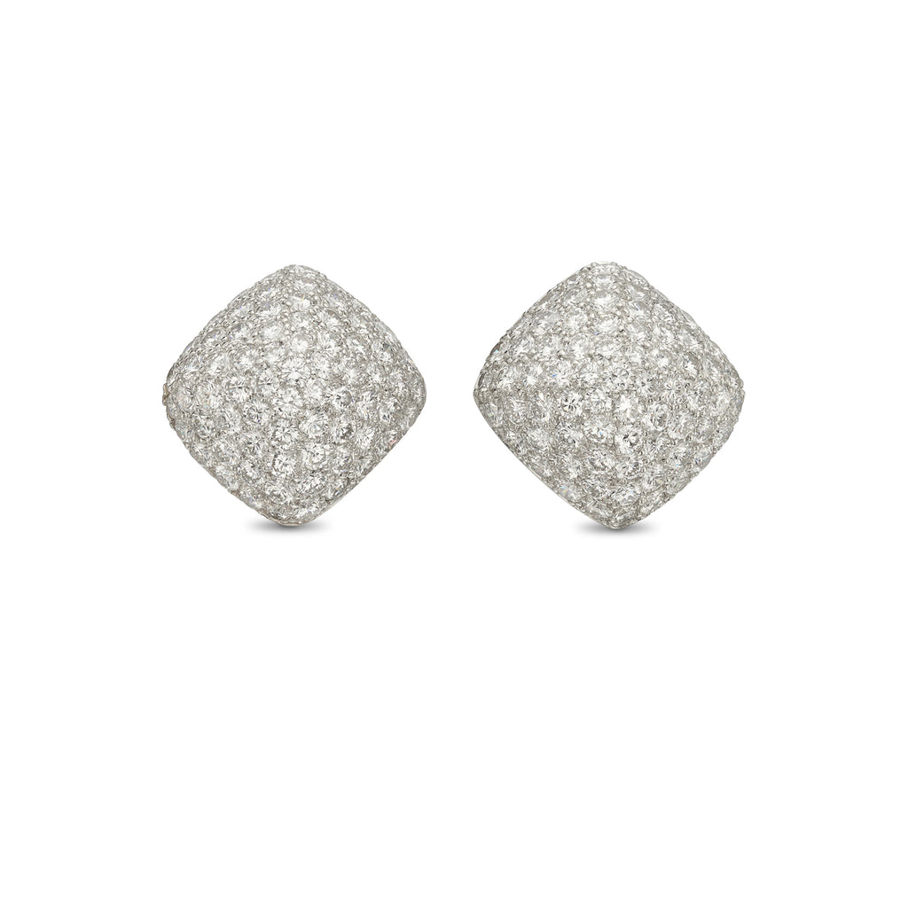 Dazzling Diamond Ear Clips by Oscar Heyman