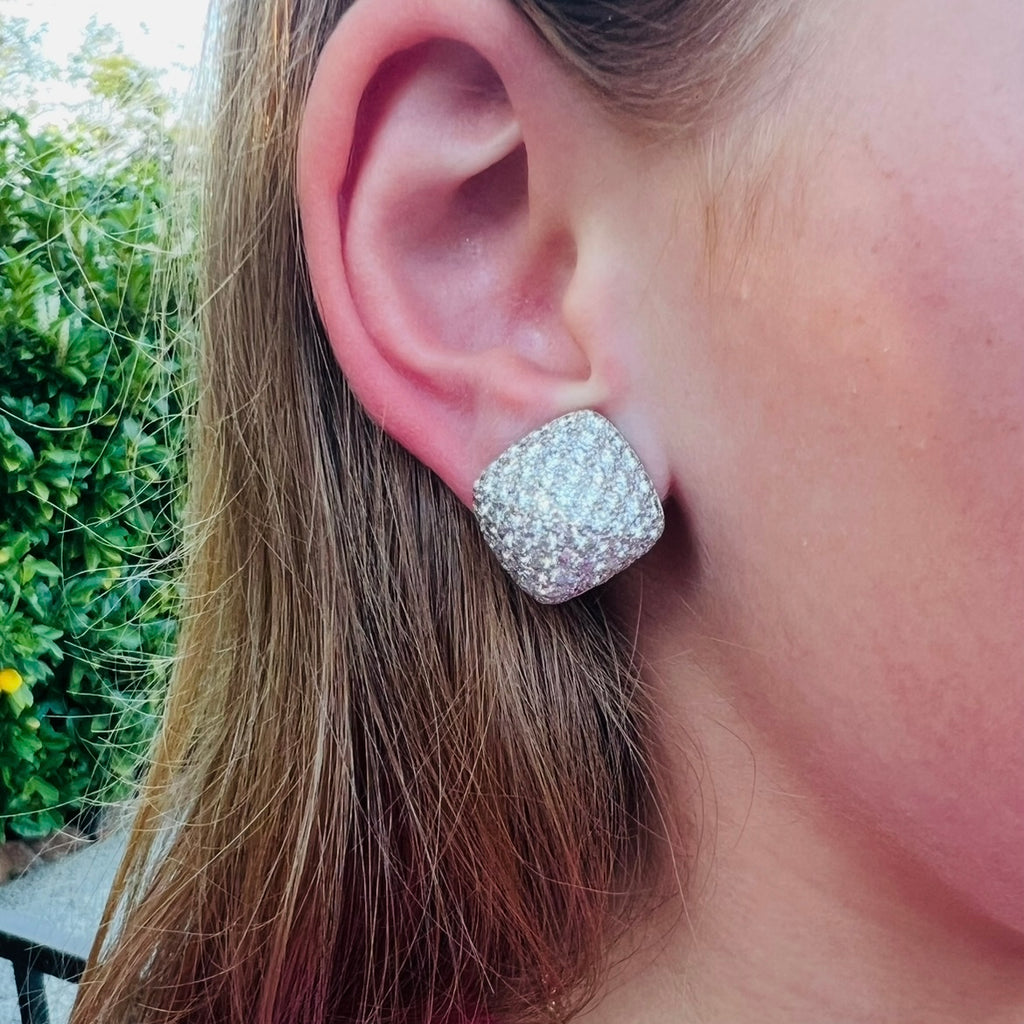Dazzling Diamond Ear Clips by Oscar Heyman