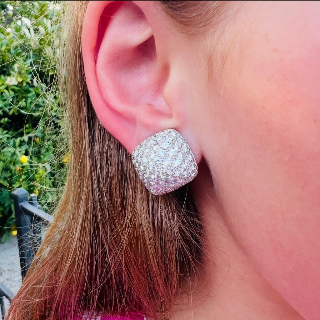 Dazzling Diamond Ear Clips by Oscar Heyman