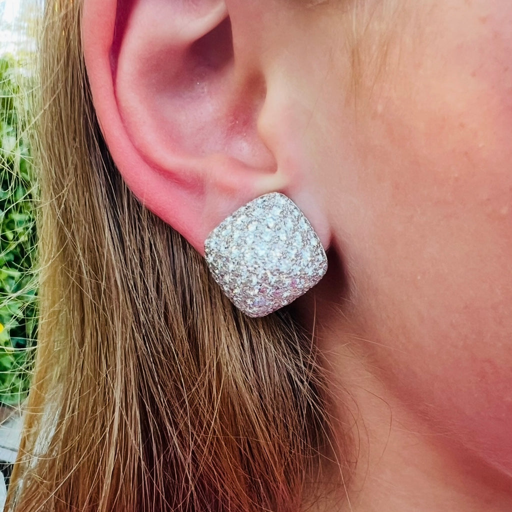Dazzling Diamond Ear Clips by Oscar Heyman