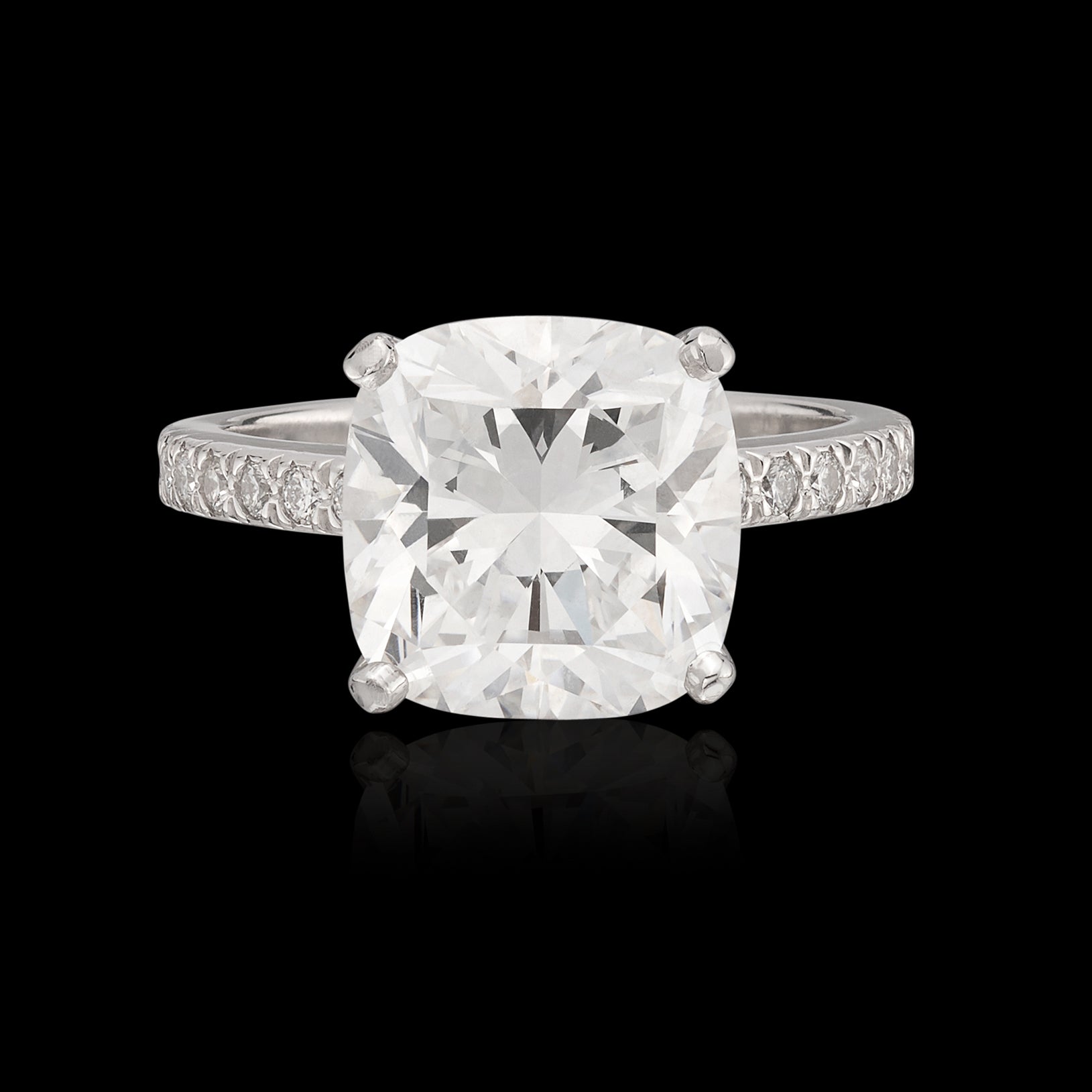 Breathtaking Tiffany Cushion Cut Diamond Ring