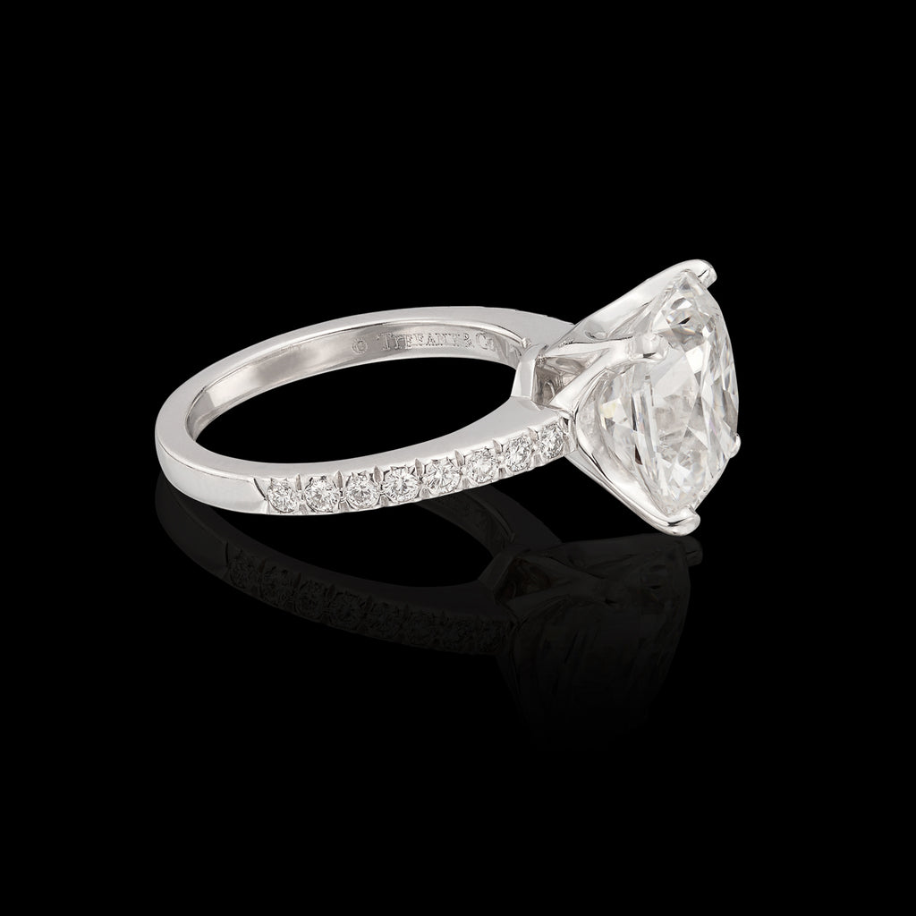 Breathtaking Tiffany Cushion Cut Diamond Ring