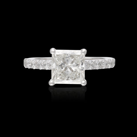 Impressive 1.89ct GIA Princess Cut Diamond Ring