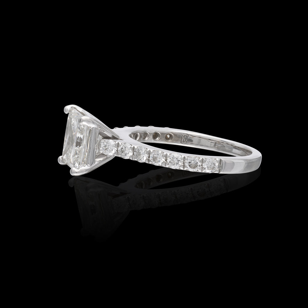 Impressive 1.89ct GIA Princess Cut Diamond Ring