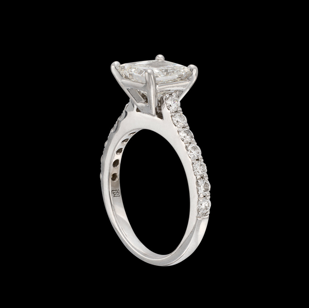 Impressive 1.89ct GIA Princess Cut Diamond Ring