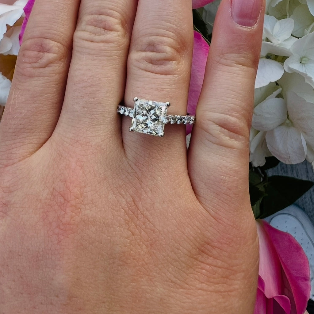 Impressive 1.89ct GIA Princess Cut Diamond Ring