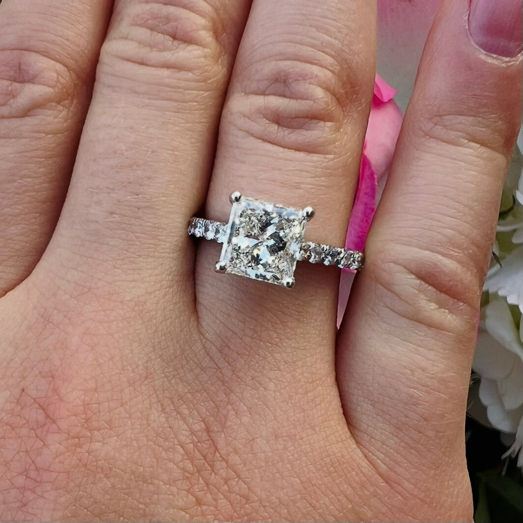 Impressive 1.89ct GIA Princess Cut Diamond Ring