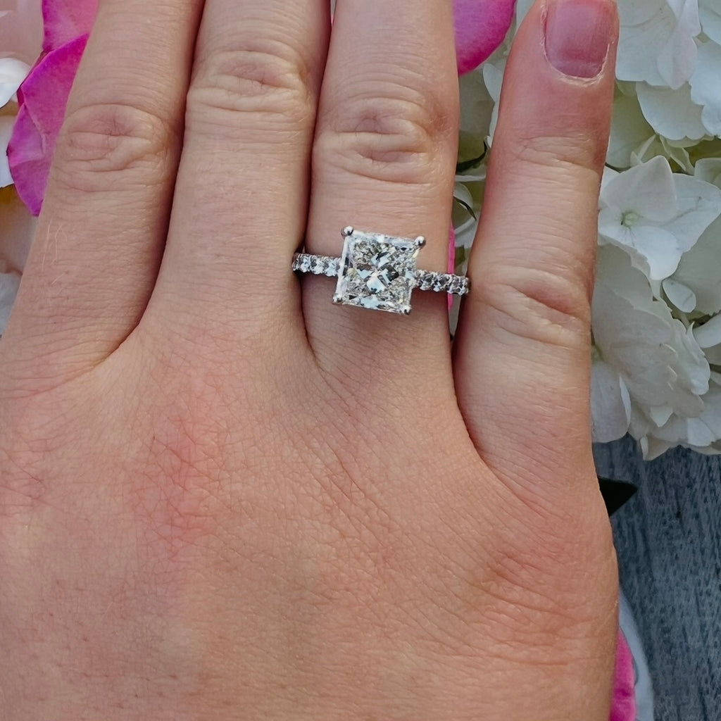 Impressive 1.89ct GIA Princess Cut Diamond Ring