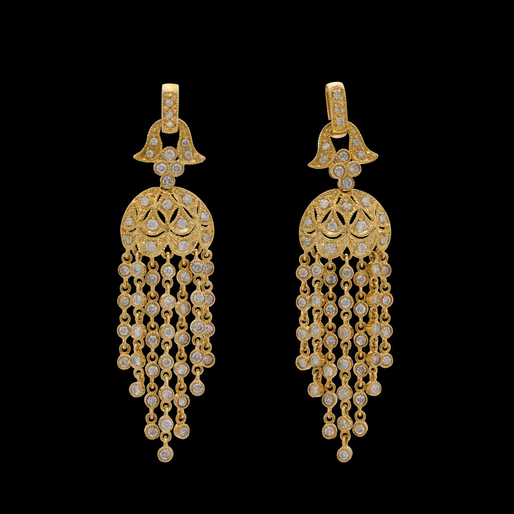 14kt Yellow Gold Diamond Drop Earrings