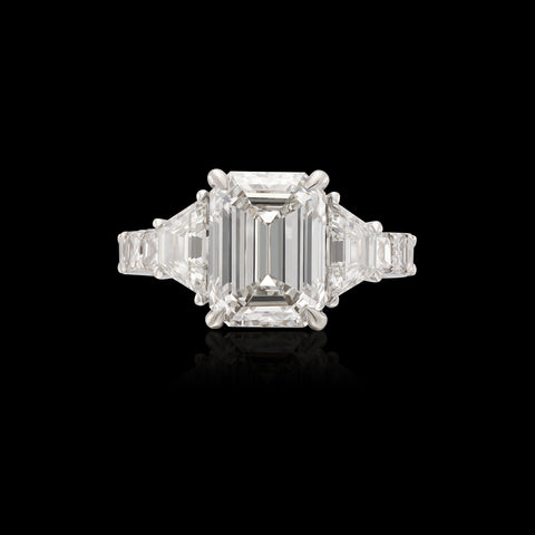 Extraordinary GIA 5.01ct Emerald Cut Diamond Ring