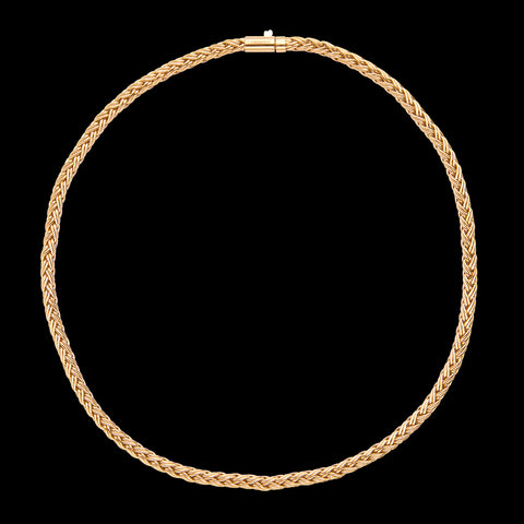 Tiffany & Co. 18k Gold Woven Wheat Chain Necklace