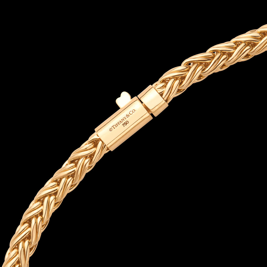 Tiffany & Co. 18k Gold Woven Wheat Chain Necklace