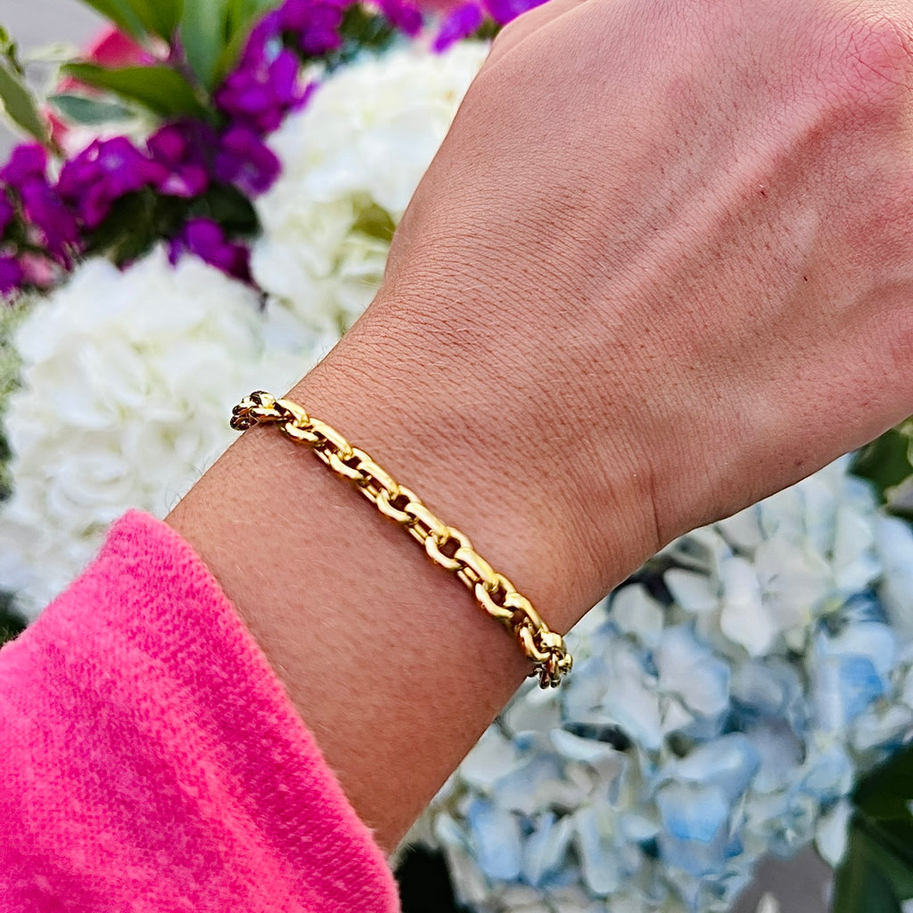 Tiffany & Co. 18k Gold Rolo Link Bracelet