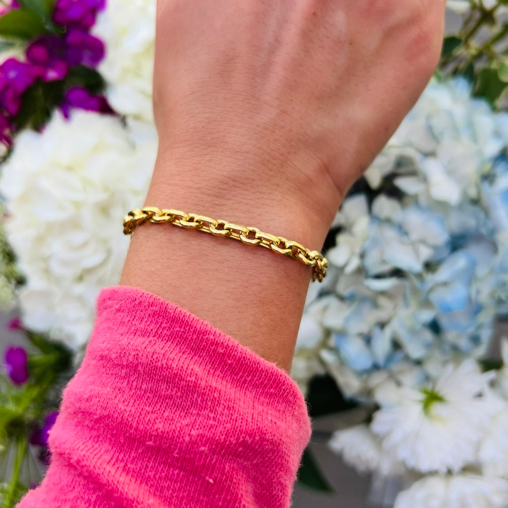Tiffany & Co. 18k Gold Rolo Link Bracelet