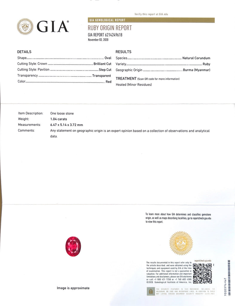 GIA Burma Ruby & Diamond Ring