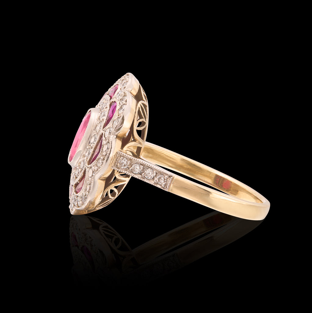 GIA Burma Ruby & Diamond Ring