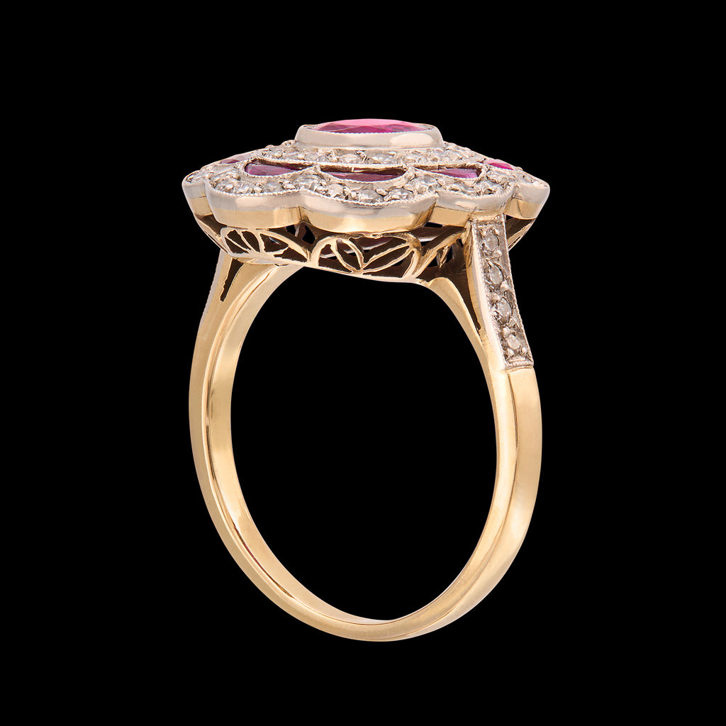 GIA Burma Ruby & Diamond Ring