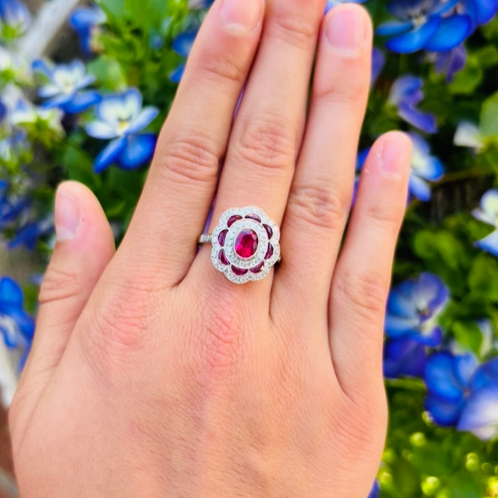 GIA Burma Ruby & Diamond Ring