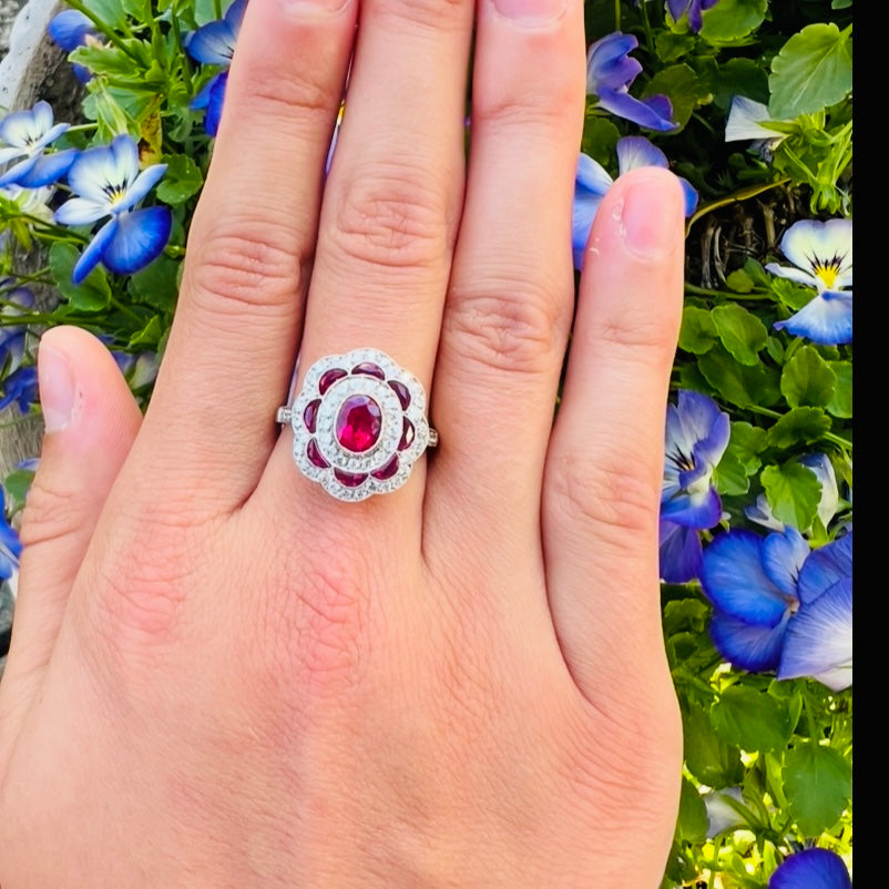 GIA Burma Ruby & Diamond Ring