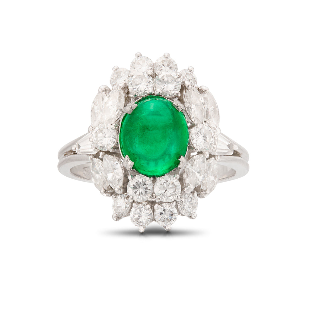 Gorgeous Colombian Emerald & Diamond Ring