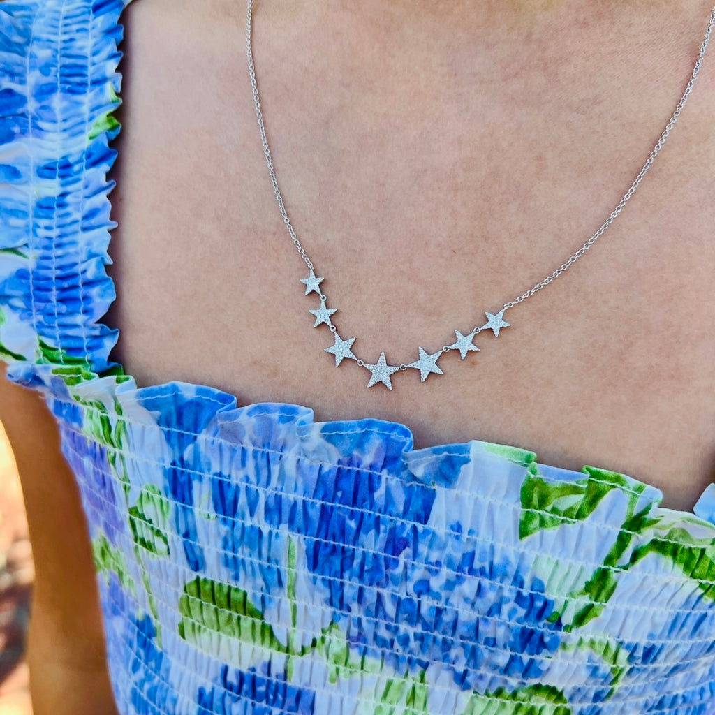 Diamond & 14k White Gold Necklace