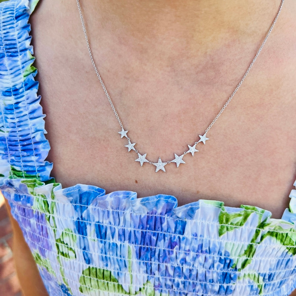 Diamond & 14k White Gold Necklace