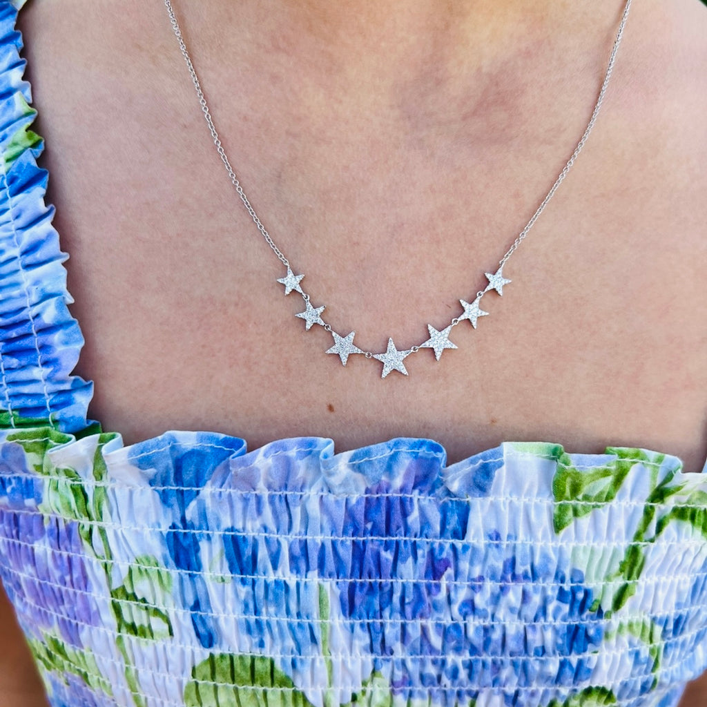 Diamond & 14k White Gold Necklace