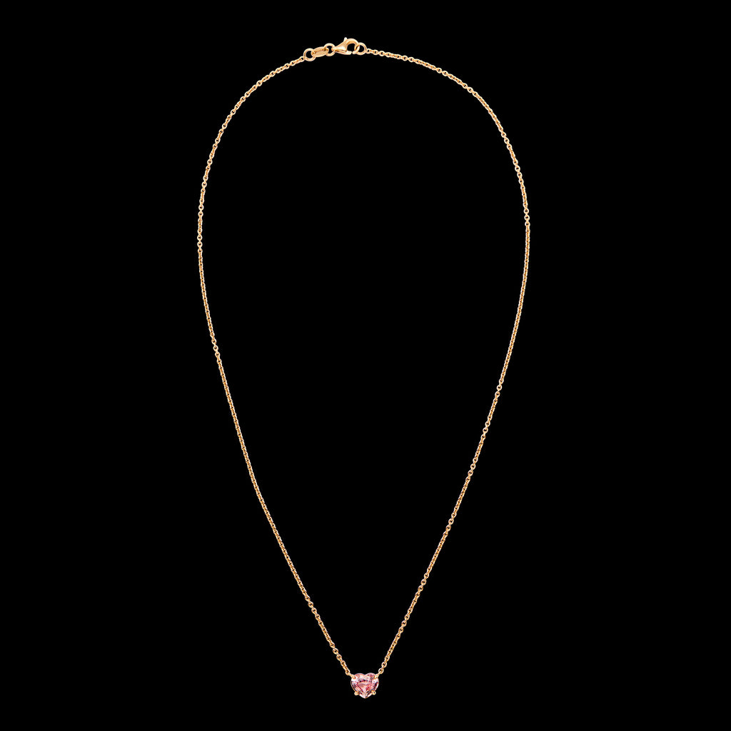 Charming Pink Sapphire & 18k Gold Necklace