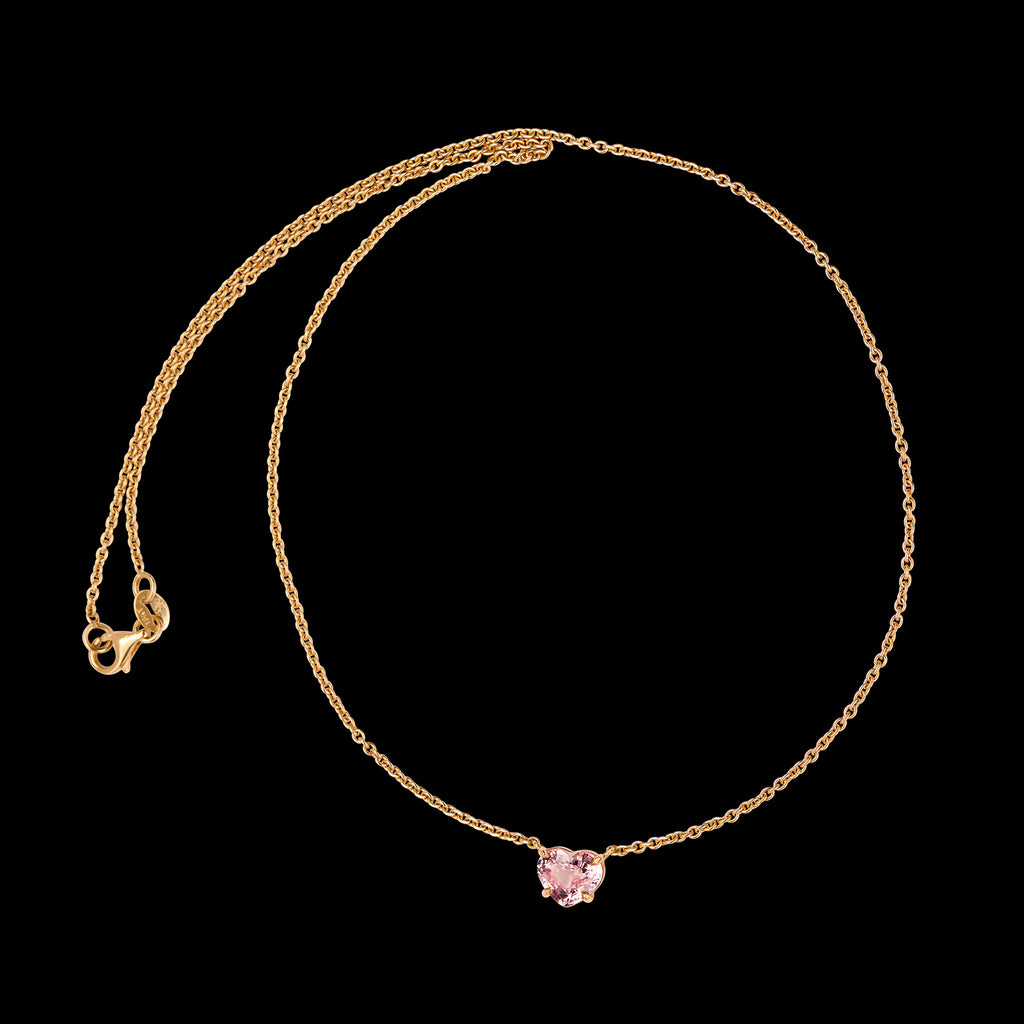 Charming Pink Sapphire & 18k Gold Necklace