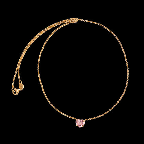 Charming Pink Sapphire & 18k Gold Necklace