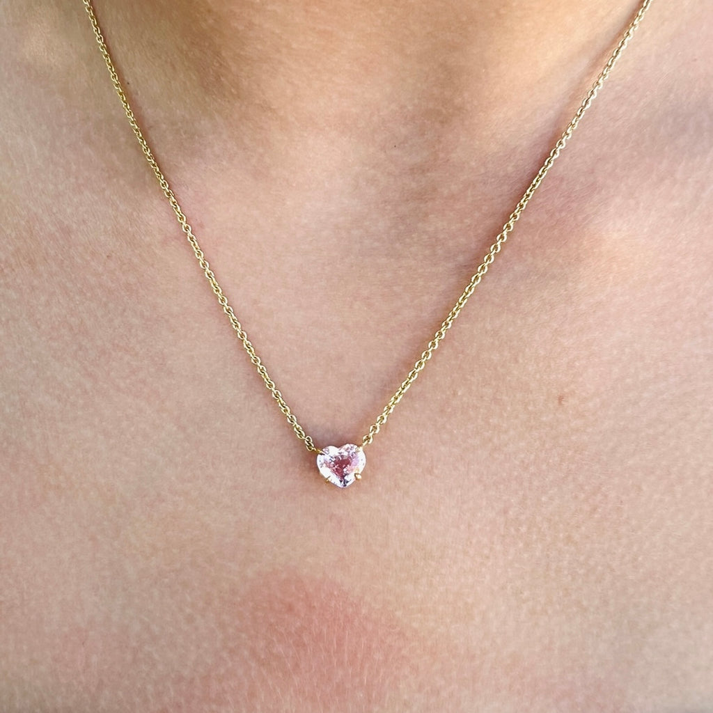 Charming Pink Sapphire & 18k Gold Necklace