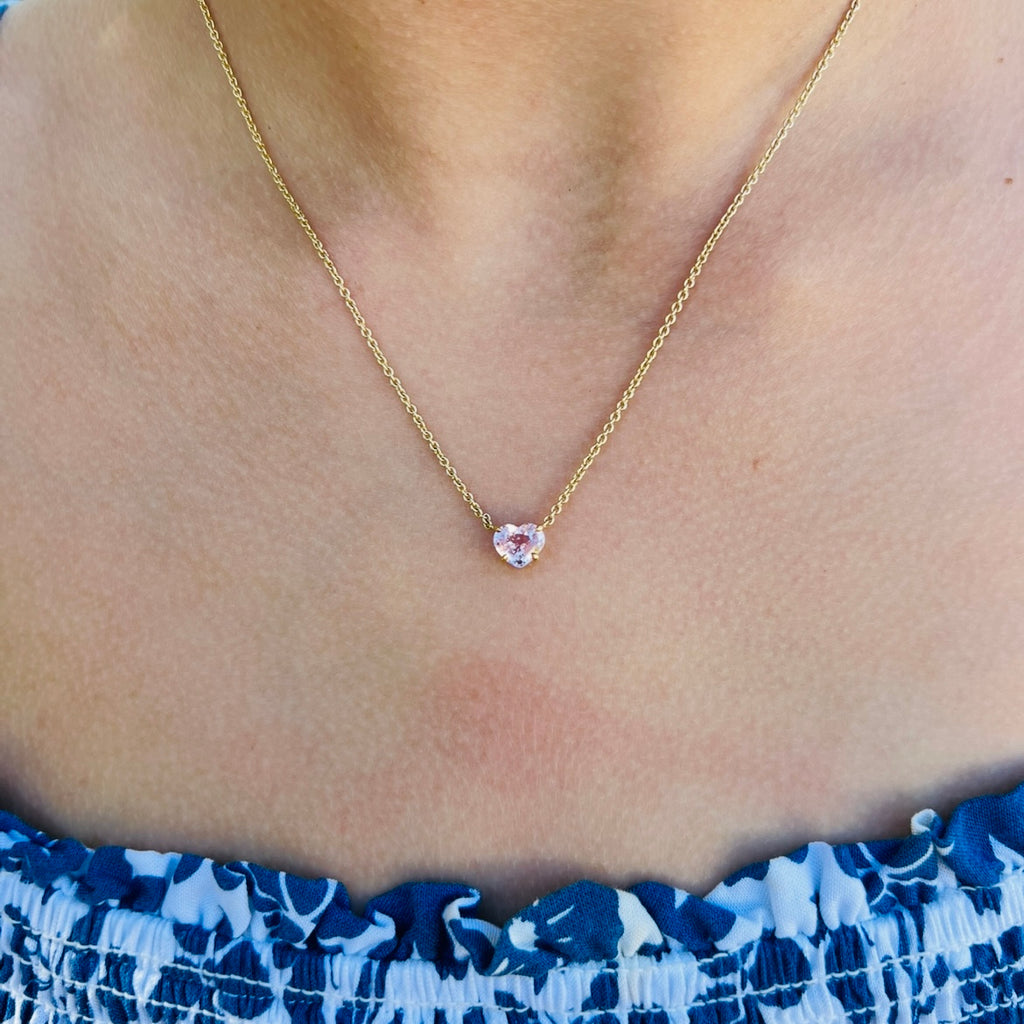 Charming Pink Sapphire & 18k Gold Necklace