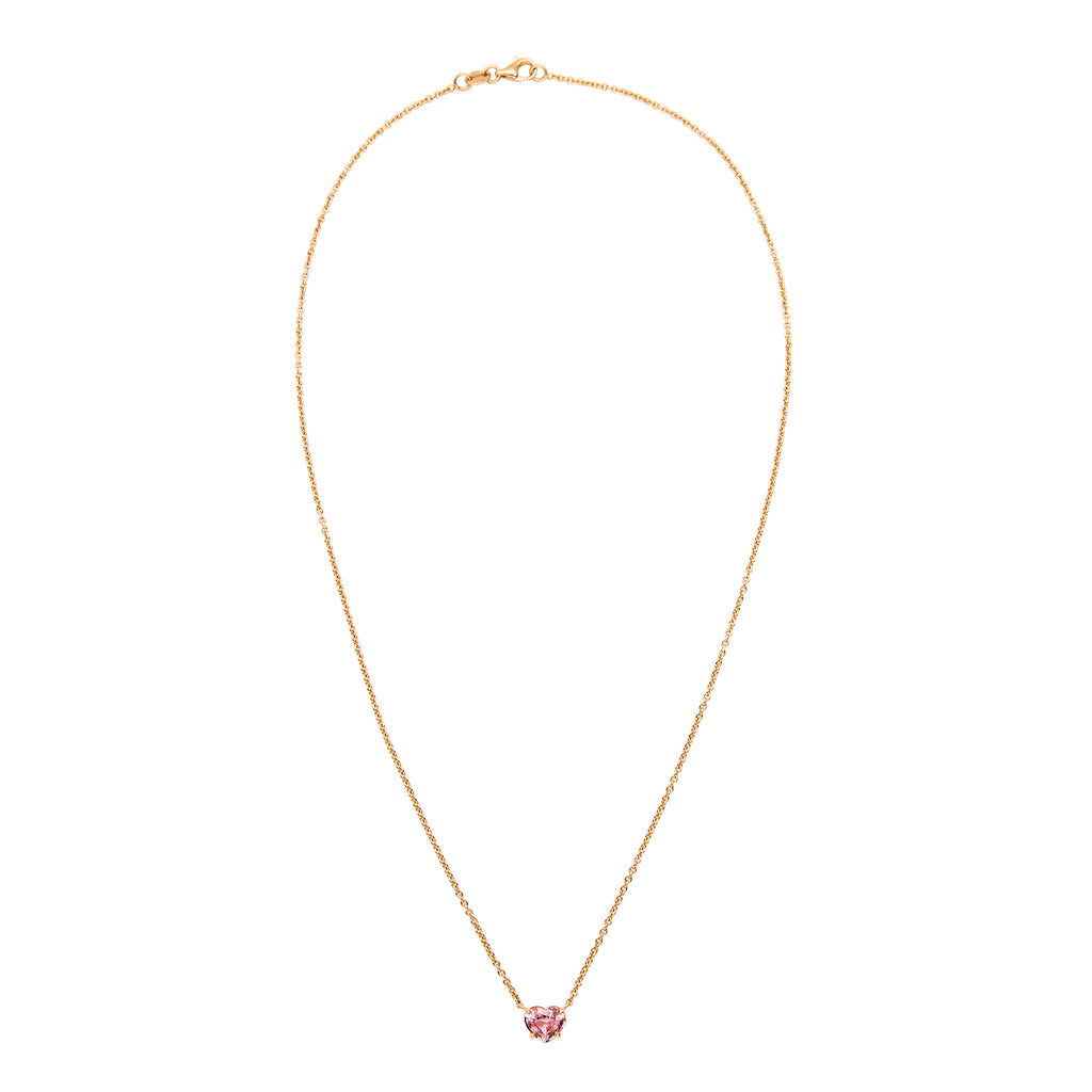 Charming Pink Sapphire & 18k Gold Necklace