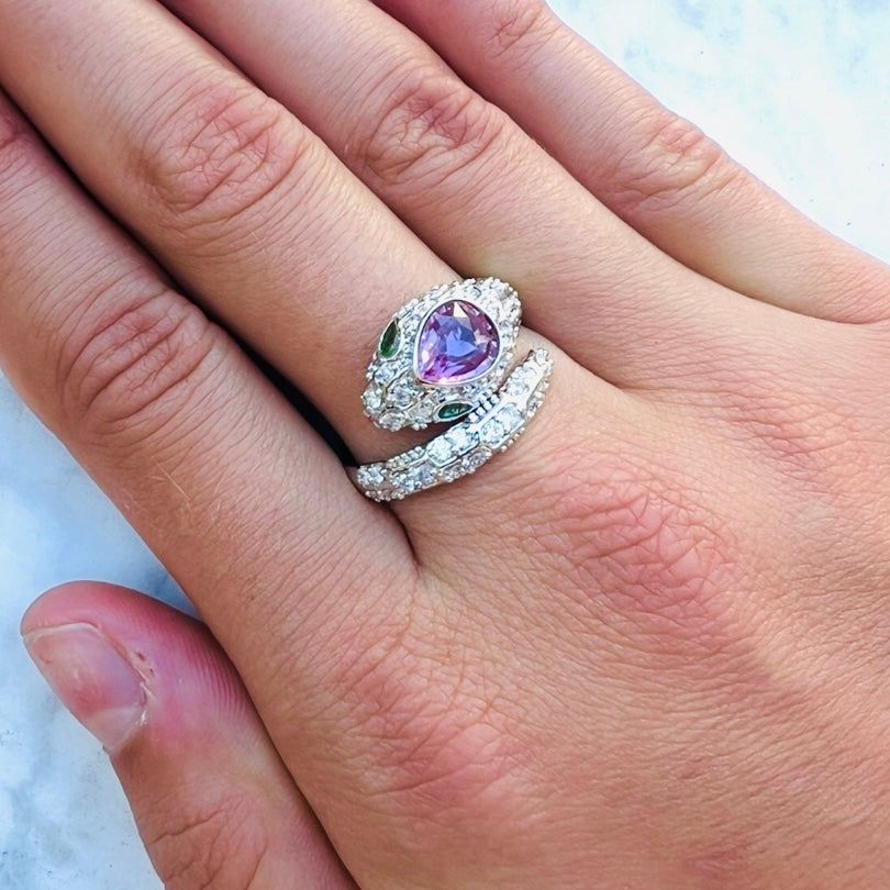 No Heat Padparadscha Sapphire & Diamond Ring