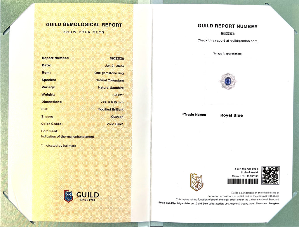 Vivid Blue & White Sapphire and Diamond Ring