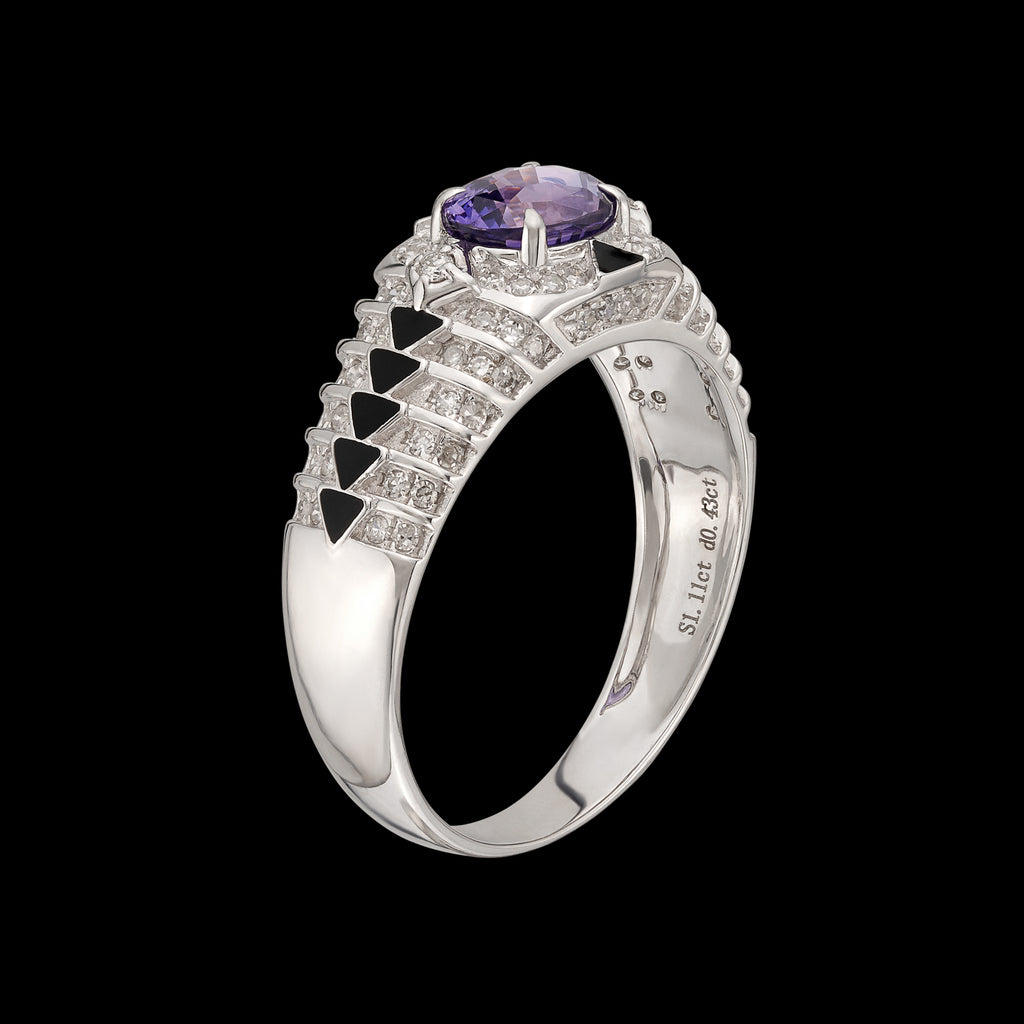 1.11-ct No Heat Color Change Sapphire Diamond Ring